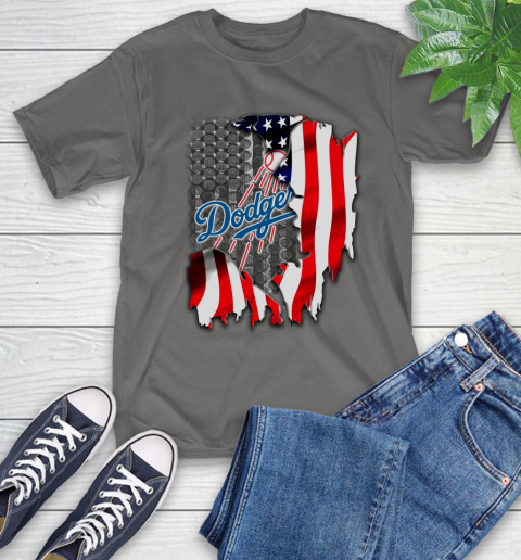 Los Angeles Dodgers MLB Baseball American Flag T-Shirt 10