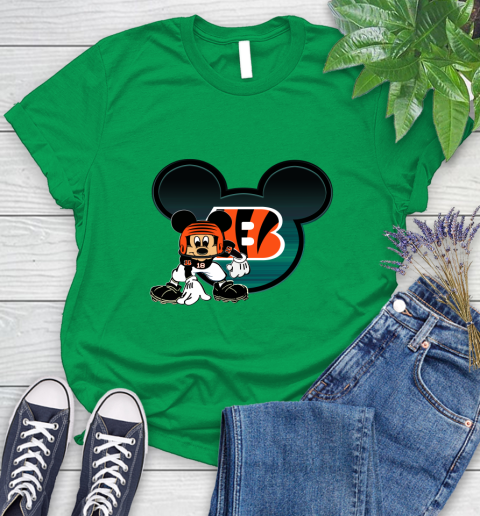 NFL Cincinnati Bengals Mickey Mouse Disney Football T Shirt Women's T-Shirt 6