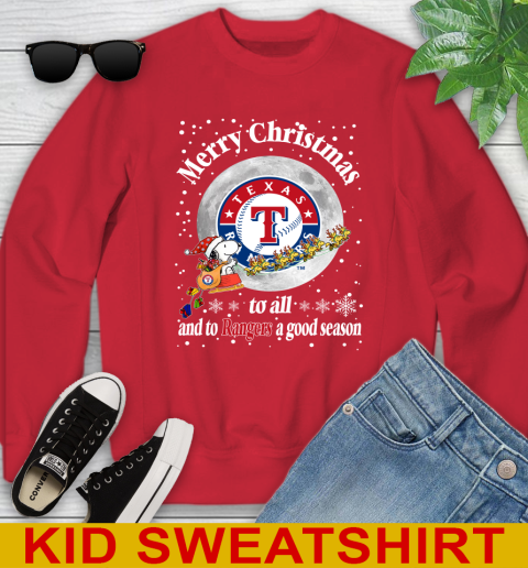 Texas Rangers Merry Christmas To All And To Rangers A Good Season MLB Baseball Sports Youth Sweatshirt 7