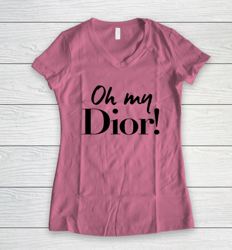 Oh My Dior Women s V Neck T Shirt