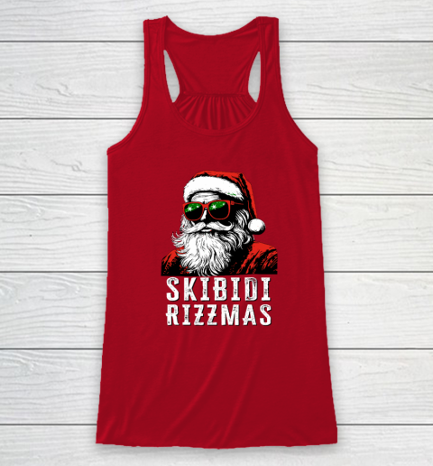 Skibidi Rizzmas Christmas Rizz Santa Claus Charisma Racerback Tank 3