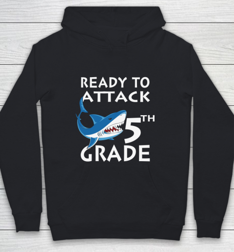 Back To School Shirt Ready to attack 5th grade 1 Youth Hoodie