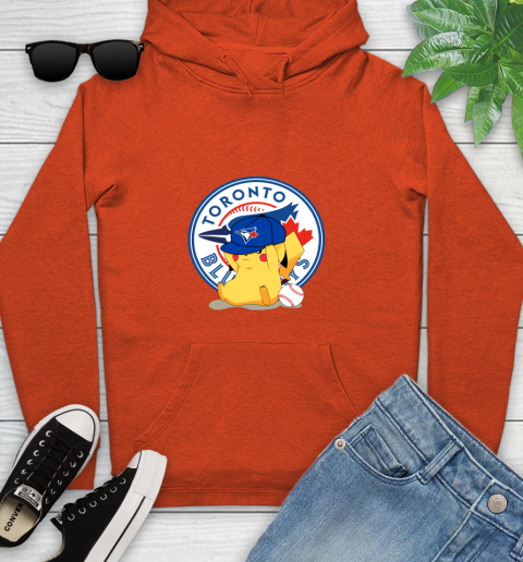 MLB Pikachu Baseball Sports Toronto Blue Jays Youth Hoodie 5