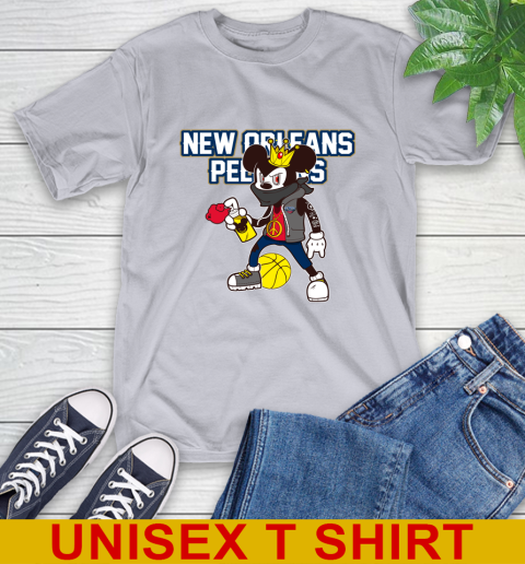 New Orleans Pelicans NBA Basketball Mickey Peace Sign Sports T-Shirt 6
