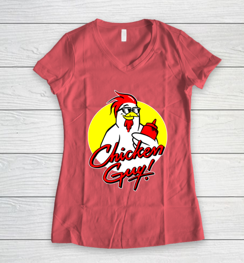 Chicken Guy Women's V-Neck T-Shirt 3