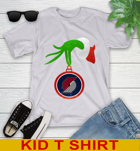 Portland Trail Blazers Grinch Merry Christmas NBA Basketball Youth T-Shirt 5