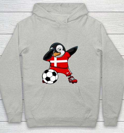 Dabbing Penguin Denmark Soccer Fans Jersey Football Lovers Youth Hoodie