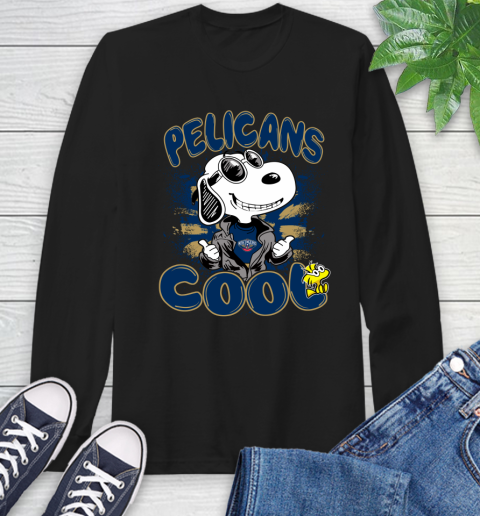 NBA Basketball New Orleans Pelicans Cool Snoopy Shirt Long Sleeve T-Shirt