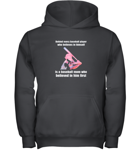 New Behind Every Baseball Player Is A Mom That Believes Youth Hoodie