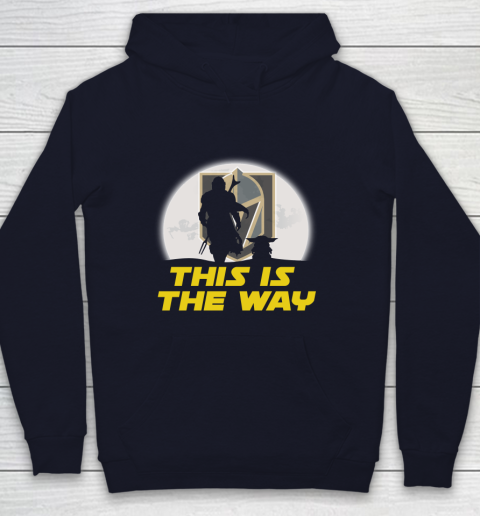 Vegas Golden Knights NHL Ice Hockey Star Wars Yoda And Mandalorian This Is The Way Youth Hoodie 2