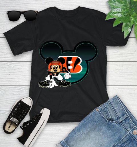 NFL Cincinnati Bengals Mickey Mouse Disney Football T Shirt Youth T-Shirt 2