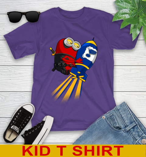 NHL Hockey St.Louis Blues Deadpool Minion Marvel Shirt Youth T-Shirt 3