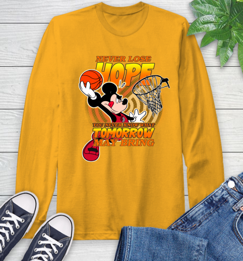 Portland Trail Blazers NBA Basketball Mickey Disney Never Lose Hope Long Sleeve T-Shirt 2