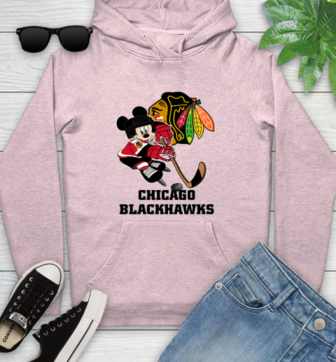 NHL Chicago Blackhawks Mickey Mouse Disney Hockey T Shirt Youth Hoodie 10