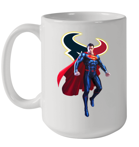 NFL Superman DC Sports Football Houston Texans Ceramic Mug 15oz