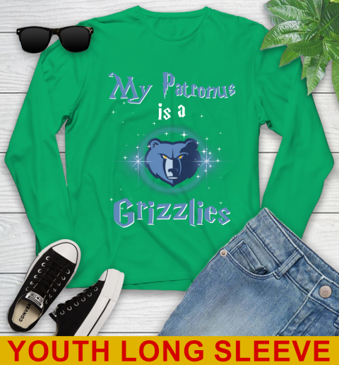 NBA Basketball Harry Potter My Patronus Is A Memphis Grizzlies Youth Long Sleeve 7