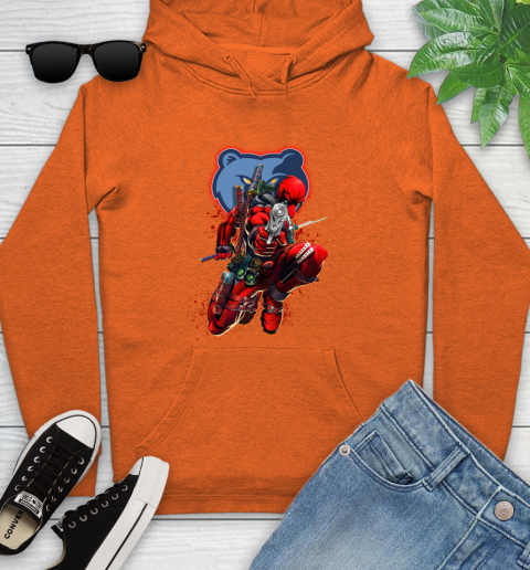 NBA Deadpool Marvel Comics Sports Basketball Memphis Grizzlies Youth Hoodie 5