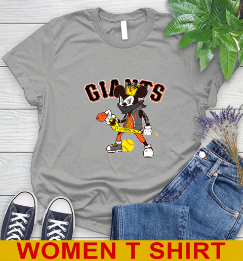 San Francisco Giants MLB Baseball Mickey Peace Sign Sports Women's T-Shirt - Image 12