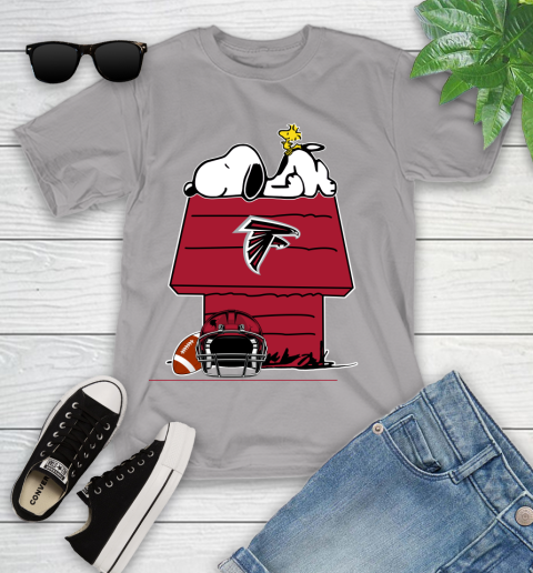 Atlanta Falcons NFL Football Snoopy Woodstock The Peanuts Movie Youth T-Shirt 4