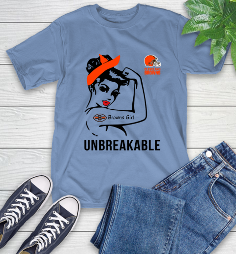 NFL Cleveland Browns Girl Unbreakable Football Sports T-Shirt 11