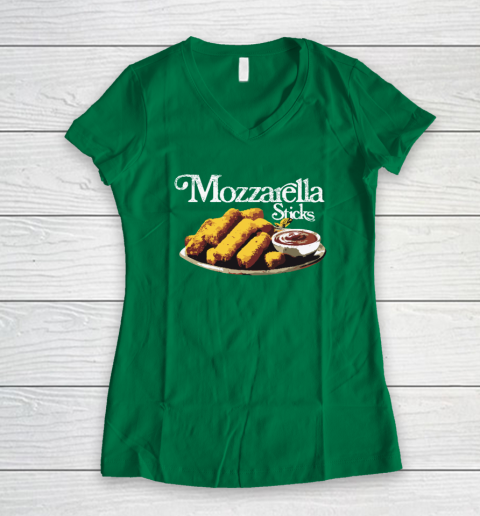 Mozzarella Sticks Women's V-Neck T-Shirt 3