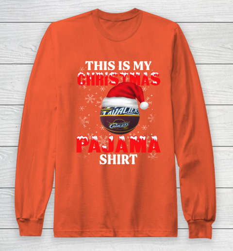 Cleveland Cavaliers This Is My Christmas Pajama Shirt NBA Long Sleeve T-Shirt 4 Cleveland Cavaliers This Is My Christmas Pajama Shirt NBA Long Sleeve T-Shirt - Image 4
