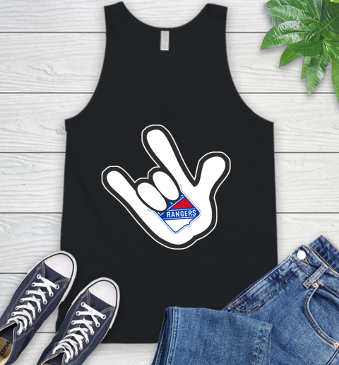 New York Rangers NHL Hockey Mickey Rock Hand Disney Tank Top 2