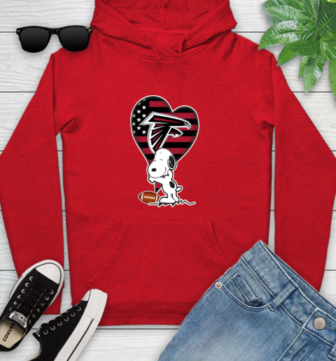 Atlanta Falcons NFL Football The Peanuts Movie Adorable Snoopy Youth Hoodie 11
