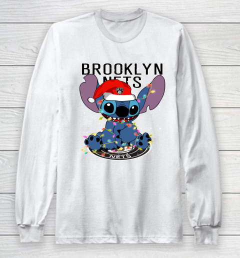 Brooklyn Nets NBA noel stitch Basketball Christmas Long Sleeve T-Shirt