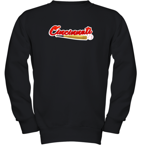 Vintage Cincinnati Baseball Shirt, Reds Ohio Baseball Youth Sweatshirt