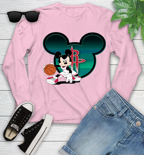 NBA Houston Rockets Mickey Mouse Disney Basketball Youth Long Sleeve 10