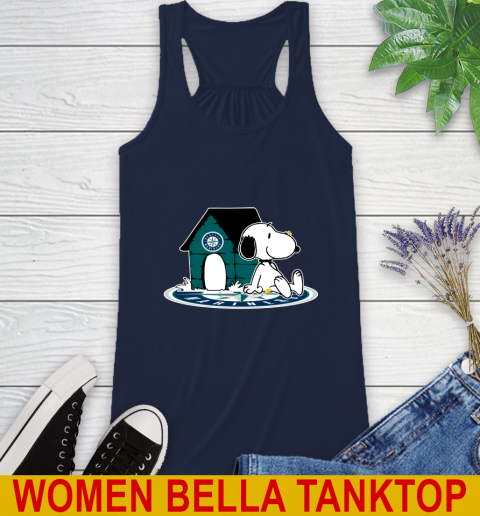 MLB Baseball Seattle Mariners Snoopy The Peanuts Movie Shirt Racerback Tank 11