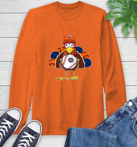 New York Mets Turkey thanksgiving Long Sleeve T-Shirt 5