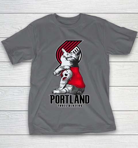 NBA Basketball My Cat Loves Portland Trail Blazers Youth T-Shirt 5