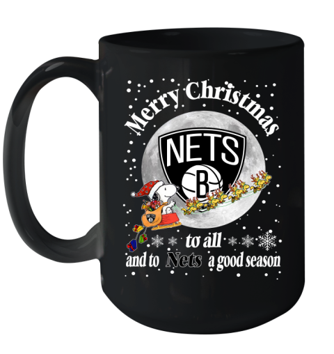 Brooklyn Nets Merry Christmas To All And To Nets A Good Season NBA Basketball Sports Ceramic Mug 15oz