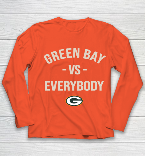 Green Bay Packers Vs Everybody Youth Long Sleeve 3