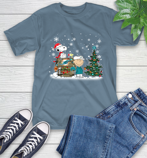 NFL Miami Dolphins Snoopy Charlie Brown Christmas Football Super Bowl Sports T-Shirt 8