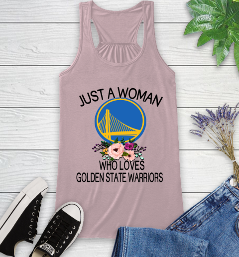 NBA Just A Woman Who Loves Golden State Warriors Basketball Sports Racerback Tank 5