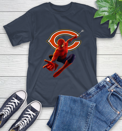 NFL Spider Man Avengers Endgame Football Chicago Bears T-Shirt 4