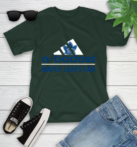 NHL A Badass Toronto Maple Leafs Fan Adidas Hockey Sports Youth T-Shirt 5