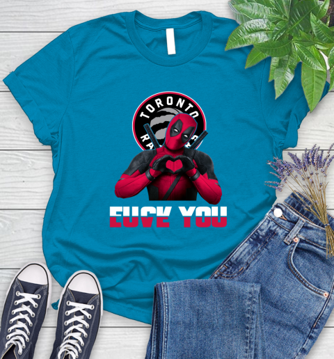 NBA Toronto Raptors Deadpool Love You Fuck You Basketball Sports Women's T-Shirt 10