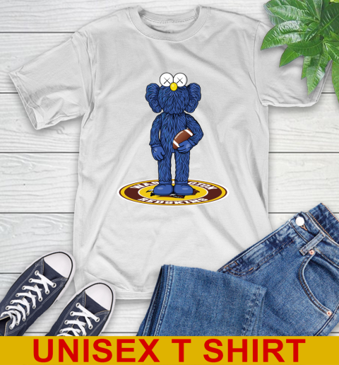 NFL Football Washington Redskins Kaws Bff Blue Figure Shirt T-Shirt