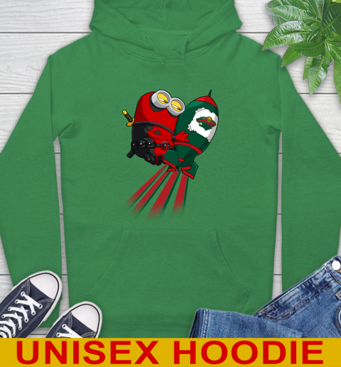 NHL Hockey Minnesota Wild Deadpool Minion Marvel Shirt Hoodie 8