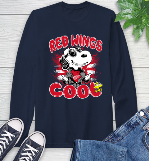 NHL Hockey Detroit Red Wings Cool Snoopy Shirt Long Sleeve T-Shirt 4 NHL Hockey Detroit Red Wings Cool Snoopy Shirt Long Sleeve T-Shirt - Image 4