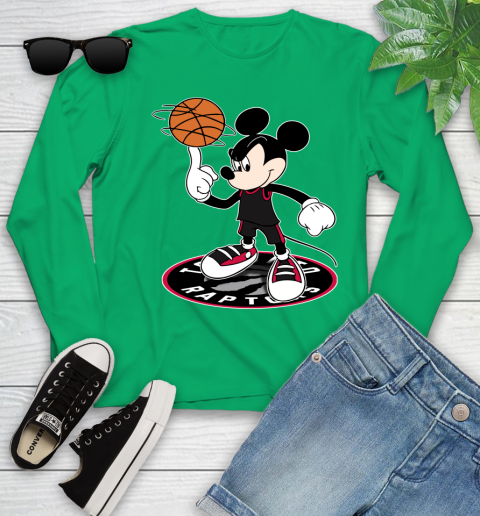 NBA Basketball Toronto Raptors Cheerful Mickey Disney Shirt not broken the mould Youth Long Sleeve 6