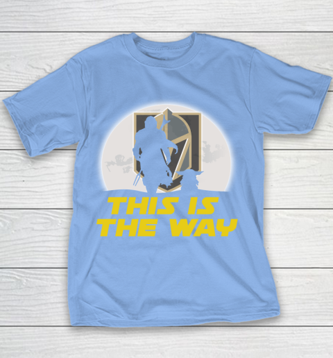 Vegas Golden Knights NHL Ice Hockey Star Wars Yoda And Mandalorian This Is The Way Youth T-Shirt 8