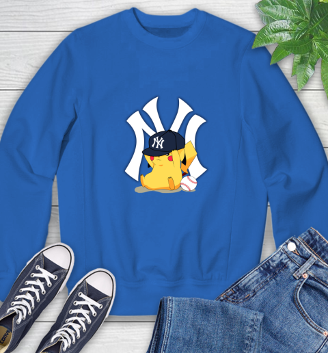 MLB Pikachu Baseball Sports New York Yankees Sweatshirt 9 MLB Pikachu Baseball Sports New York Yankees Sweatshirt - Image 9
