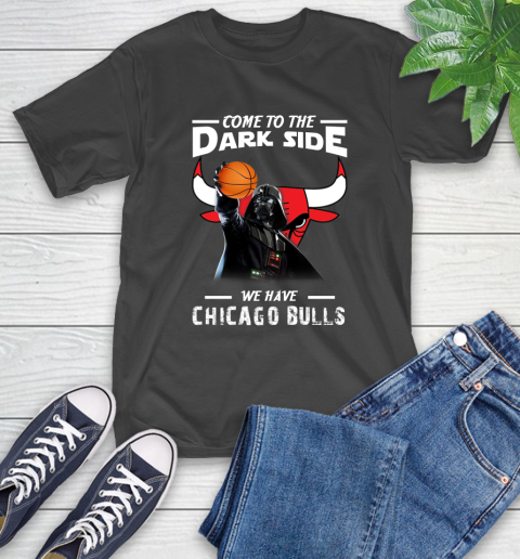 NBA Come To The Dark Side We Have Chicago Bulls Star Wars Darth Vader Basketball T-Shirt