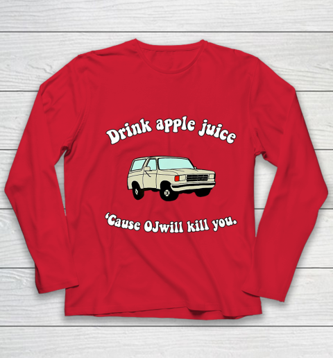 Drink Apple Juice Funny Youth Long Sleeve 8