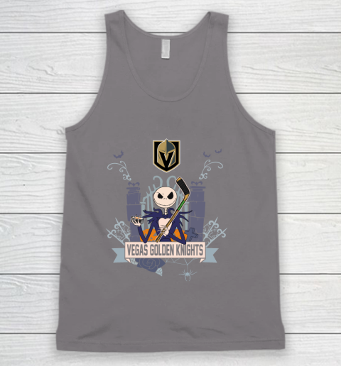 NHL Vegas Golden Knights Hockey Jack Skellington Halloween Tank Top 6